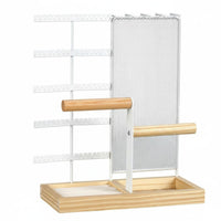 Necklace and Earring Wooden Base Base Jewelry Display Rack Decorative Earring Display Stand for Bedroom