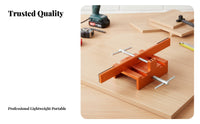 Adjustable Cabinet Door Drilling Jig Aluminum Alloy Cabinet Door Alignment Jig Threaded Rod Engraved Markings