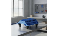 Molded Cylinder Component Tray with Pegs Low-Height Engine Component Organizing Tray Multi-Compartment Organizer Sturdy for Mechanics, Workshop, Repair Bench