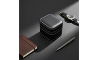 Watch Gift Box Elegant Design PU Leather Watch Case Accessory Storage Scuff Protection Contrast Stitching for Men, Gifting