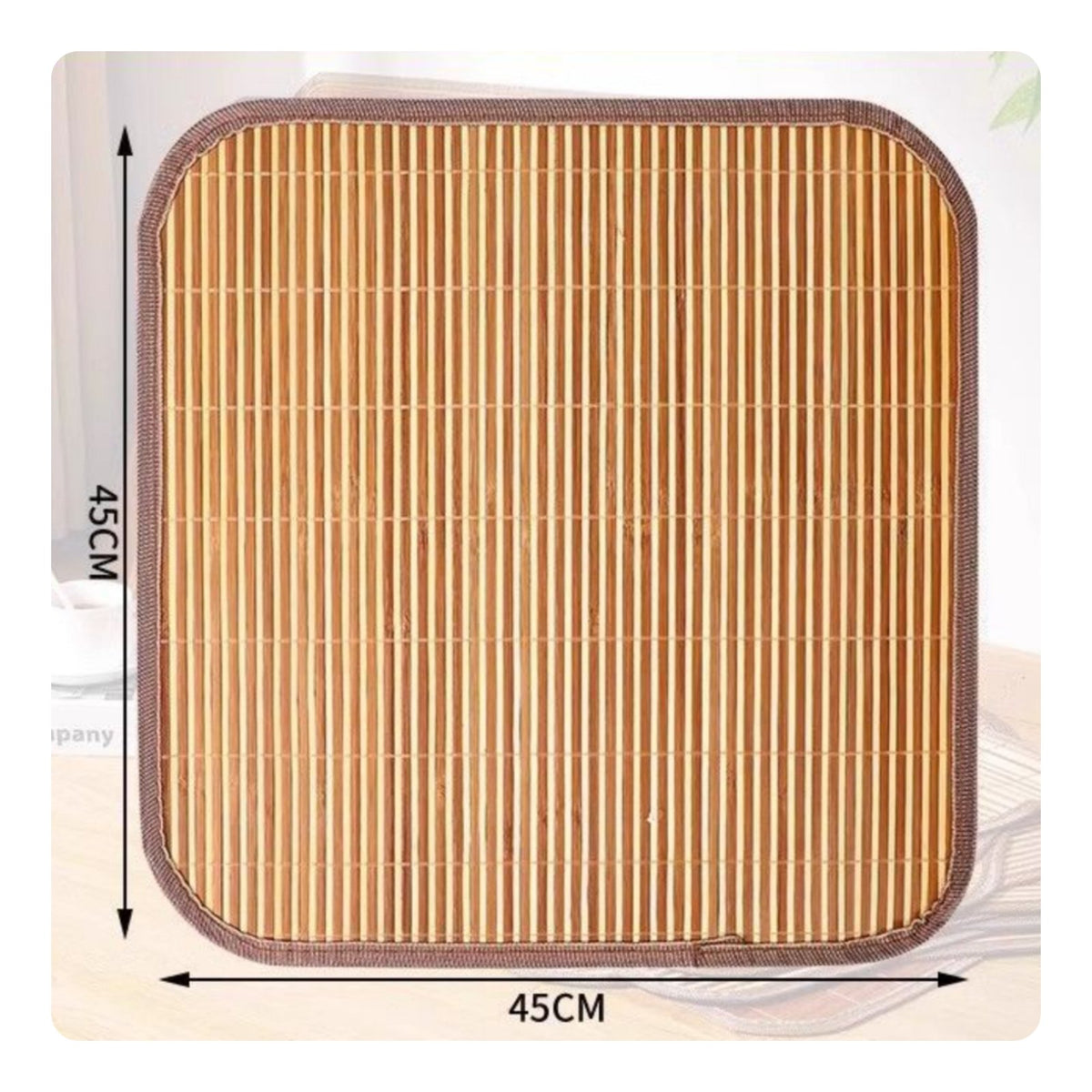Long-Lasting Bamboo Seat Cushion Splinter-Splinter-Resistant Summer Cooling Chair Mat for Office Workers, Drivers, Car, Home