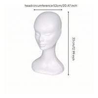 Foam Mannequin Head Stable Headpiece Display Stand Versatile for Cosplayers, Retail Displays, Hair Salons