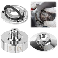 Portable M14/M10/5/8-11 Self-Locking Clamping Plate for Angle Grinder Quick Lock, Carbon Steel