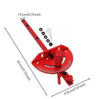 Brass Handle T-Track Fence M6 Screw Miter Gauge Fence Easy to Adjust Woodworking Angle Guide Mm and Inch Markings for Workshop