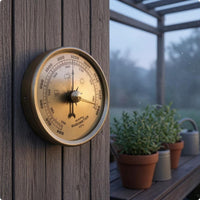 Round Analog Weather Instrument with Scale Air Pressure Meter Traditional Design Air Pressure Meter