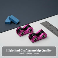 2 Pieces High Precision Measurement Aluminum Cue Straightener Tool Effortless Rolling Bearings Pool Cue Straightness Checker Double-Wheel
