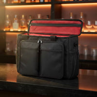 Organized Bartender Bag Padded Bartender Bag with Shoulder Strap Compact Carrying Case Easy Access for Bartenders