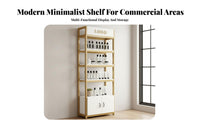 Cosmetic Display Cabinet Large Capacity Salon Product Shelving Unit Strong Load-Bearing Multi-Layer Display Rack for Beauticians, Boutique, Exhibition