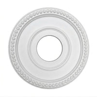 Ceiling Medallion with Beaded Border Lightweight Light Fixture Medallion Ceiling Loop Classic Molding Decorative for Homeowners