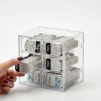 Cosmetic Storage Box with Mirror and Drawer Organizer, Transparent Makeup Case for Vanity Table, Desktop Beauty for Bedroom Dresser