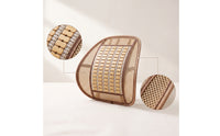 Support Cushion Breathable Cushion with Bamboo Panel Vented Backrest for Commuters