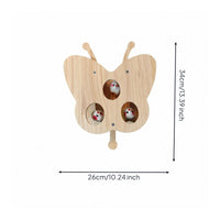 Cut-out Holes Wooden Pet Play Board Light Wood Pet Pawing Toy Board