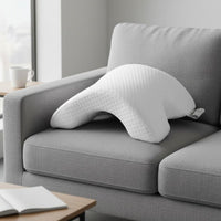 Slow Rebound Arched Arm Pillow Breathable Textile Tunnel Memory Foam Pillow Skin-Friendly Sleeping Aid Removable Washable Cover for Lounging