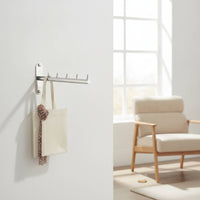 Rustproof Stainless Steel Hook Screw-in Wall Hook Strip Space-Saving Wall-Mounted Hanger with Hooks Long-Lasting for Bathroom