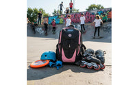 Inline Skate Backpack Large Capacity Inline Skating Pack Thick Padded for Adults, Kids, Sports, Outdoor