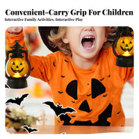 Halloween Themed pumpkino'-Lantern Lamp Portable Night Light Giftable Seasonal Decor Battery Operated for Families, Party Hosts, Homeowners, Trick-or-Treating, Tabletop Display, Bedroom, Entryway