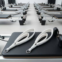 Double Loop Pilates Strap White Color Pilates Loop Strap Material for Gym Workout