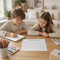 Pengsheng Art Color Swatch Cards for Colored Pencils, Watercolors, Markers - 72 Colors, 300g White Cardstock