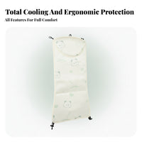 Headrest Area Ice Silk Stroller Cushion Fitted Contoured Seat Liner Paw-Print Motif Cooling Seat Insert Woven Texture