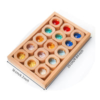 Gem Blocks with Tray Sensory Gem Cubes Stacking Toy for Young Children, Light Table, Classroom