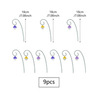 9 Pieces Lantern Flower Planter Pick Creative Design Fan Shaped Hanging Ornament