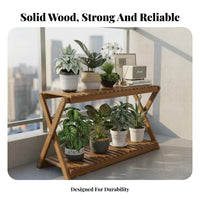 Solid Wood Foldable Flower Rack Installation-Effortless Wooden Plant Stand Space-Saving Folding Plant Rack Portable for Balcony, Indoor, Living Room, Corner