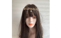 Ethnic-Inspired Headpiece with Crystal Greek-Style Leaf Headband Vintage Headband with Tassels Eye-Catching for Festivals