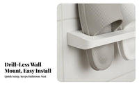 Drillno-Drill Installation Adhesive Slipper Holder Water Draining Bathroom Accessory Strong Adhesion Shoe Organizer Space-Saving for Apartment Dwellers, Homeowners, Families, Restroom, Behind the Door, Entryway, Closet