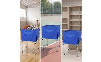 Collapsible Ball Storage Cart Portable Ballaufbewahrungswagen Mit Rollen Lightweight Folding Ball Cart Leicht Zu Bewegen for Schools