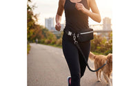 Running Belt with Leash Reflective Handsfree Leash with Pouch Adjustable for Jogging
