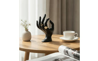 Resin Band Holder Display Hand Stand Sculptural Jewelry Display with Rounded Base Tabletop Hand Jewelry Holder Compact for Vanity Tables