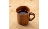 Wooden Cup with Handle Wooden Mug with Handle Wood-Grain for Kitchen, Tabletop