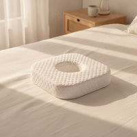 Memory Foam Pressure Relief Pillow for Ears Breathable Lateral Sleeping Pillow with Ear Hole Compact for Sleeping