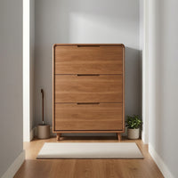 Shoe Organizer Cabinet with 3 Flip Drawers Shoe Organizer Cabinet with Flip Drawers Narrow Furniture for Entryway, Hallway, Apartment
