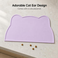 BD Flying Saucer Ceramic Pet Bowl with Elevated Iron Stand for Cats and Dogs, Anti-Tip, Macaron Colors