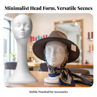 Foam Mannequin Head Foam Mannequin Head Hairpiece Display Stand Lightweight for Hair Stylists, Retailers, Retail Store
