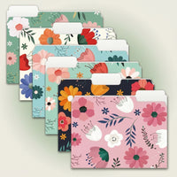 6 Pieces Folders with 1/3 Cut Tab Sturdy File Folder with Tabs Bulk for School