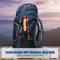 Featherweight 6061 Aluminum Foldable Hiking Pole, Adjustable, Outdoor Trekking Cane