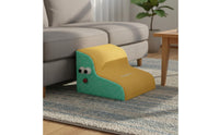 Washable Pet Stairs Soft Cover Dog Ladder for Bed Sturdy Support High Bed Pet Stairs for Small Dogs, Short-Legged Pets