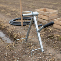 Hand Crank Hose Reel Stainless Metal Hose Winder Foldable Farm Equipment for Farmers, Firefighters, Irrigation, Firefighting