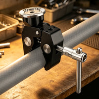 Locking Jaw Mount with T-Handle Adjustable Metal Camera Clamp Non-Slip for Content Creators