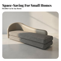 Nordic Design Curved 2-Seater Sofa Light Luxury Design Curved Settee Small Space Friendly Loveseat Unique Shape for Apartment Dwellers, Couples, Homeowners, Bedroom, Office
