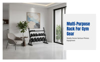 Dumbbell Rack, Multi-Functional Storage Stand, Home Gym Equipment, Barbell Holder, Weight Plate Organizer, Space-Saving Design