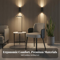 Light Luxury Design Nordic Design Kitchen Chair Sturdy and Long-Lasting Upholstered Dining Chair Comfortable Cushion Modern Armchair Easy Assembly for Homeowners, Hotel Owners, Interior Designers, Living Room, Balcony, Display Flat