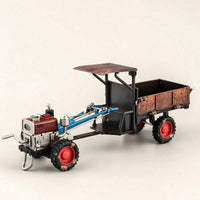 Alloy Hand Vehicle Model Simulation Ornament Toy Weathered Vehicle with Trailer Interactive for Collectors, Farmhouse Decor