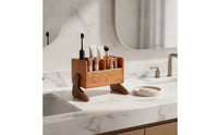 Wooden Cosmetic Storage Organizer Sturdy Wooden Vanity Organizer Makeup Storage Box for Dressing Table