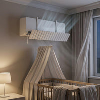 Off-White White Wall-Mounted Air Conditioner Deflector Indoor Louvered Air Deflector