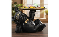 French Canine Statue Tray Multi-Functional French Canine Key Bowl Dog Butler Tray Creative Design Entryway Table Organizer