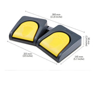 Long-Lasting Metal Base USB Double Foot Pedal Multi-Function USB Foot Switch Plug and Play for, Office Work, Gaming, Industrial Control