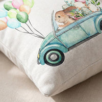 Easter Pillow Cover Bunny Throw Pillow Case Decorative Cushion Cover for Holiday Decor, Home, Sofa, Living Room, Bedroom